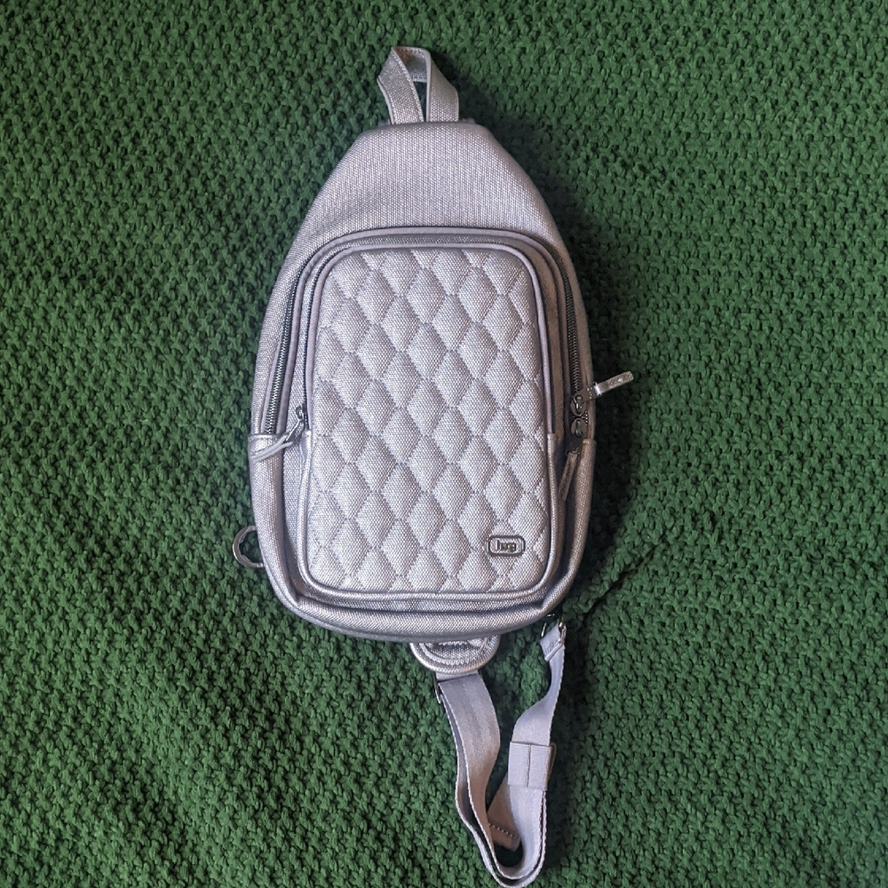 Lug Quilted Silver Belt Bag